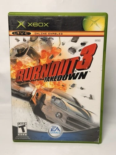 Burnout 3: Takedown (Microsoft Xbox, 2004) Complete w/ Manual & TESTED