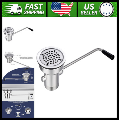 3-1/2'' Commercial Sink Drain Valve with Twist Lever Handle, Leakproof
