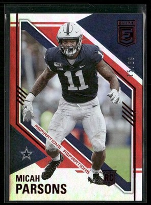 2021 Panini Elite Aspirations Micah Parsons RC /99 Penn State Nittany Lions #158