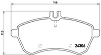 2X Brembo Bremsbelagsatz, Scheibenbremse P 50 067 FüR MERCEDES-BENZ