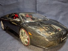 Lamborghini Murcielago 1/18 Autoart Diecast Metallic Black Red Interior Used