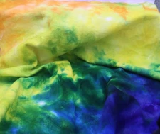 Primary  graduated spot HAND DYED RUG HOOKING WOOL  1/8 yard  Spotted Cur