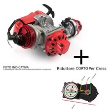 Motore Mini Moto Quad Cross Testa Scomposta 49cc Carburatore 14 - Riduttore Cort
