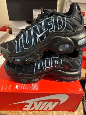 Nike Air Max Plus GS Black/Ice Blue-Metallic Silver UK 3 / EUR 35,5 Neu - Half Box