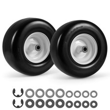 2 Pack 13 X 6.50-6 Flat Free Tires Wheels W5.5-6.8centered Hub 34 Bushing