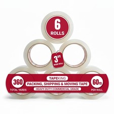Tape King Clear Packing Tape 60 Yards Per Roll 6 Rolls 3 Inch Wide Heav...