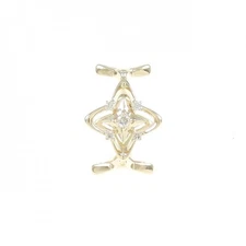 Authentic K10YG Diamond Ear cuff Single Earrings  #260-007-262-4807