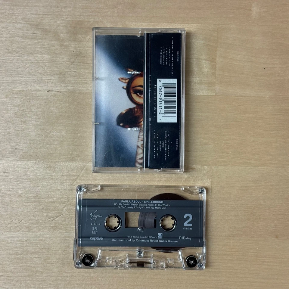 Paul Abdul Spellbound cassette tape 1991 Virgin Records Dolby HX Pro 91611-4 Foto 4 de 4