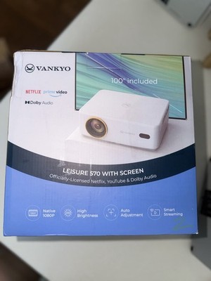 Vankyo - Leisure 570B Native 1080P Wireless Smart WebOS Single LCD Mini Projecto