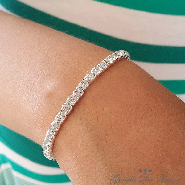 bracciale braccialetto strass cintura collana schiava braccio - Immagine 4 di 4