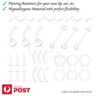 <!--F#f_0-->3-12pcs Piercing Retainer Flexible Clear Bioflex Tongue Eyebrow Labret Lip Belly<!--F/-->