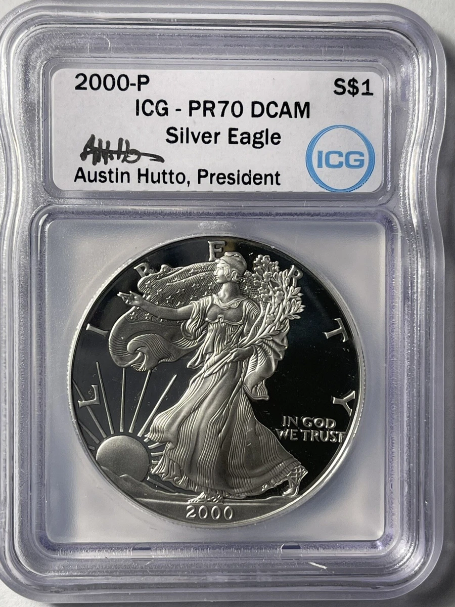 アメリカンイーグル　2000-P ICG-PR70 DCAM American Eagle PR 70 Graded 2000 Silver Bullion Coins for sale | eBay