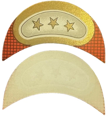 Vintage Embossed Gold Wine Bottle Labels 🍷 Cream & Star Crescent Set, Antique - Image 1 of 3