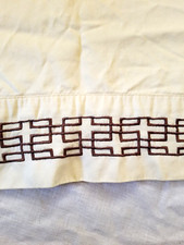 Taie d'oreiller vintage maillon chaîne art déco broderie reine chambre simili 20 x 29"