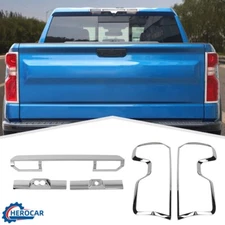 Rear Taillight 3rd Brake Lamp Trim Cover For Chevy Silverado Sierra 2022+ Chrome