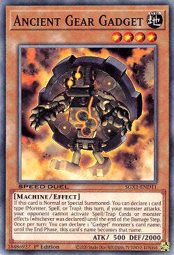 YuGiOh Ancient Gear Gadget SGX1-END11 Common Englisch Neu 1st