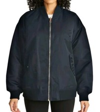 Hudson Free Thinkers 2002 Oversized Bomber Jacket Black Size Xl
