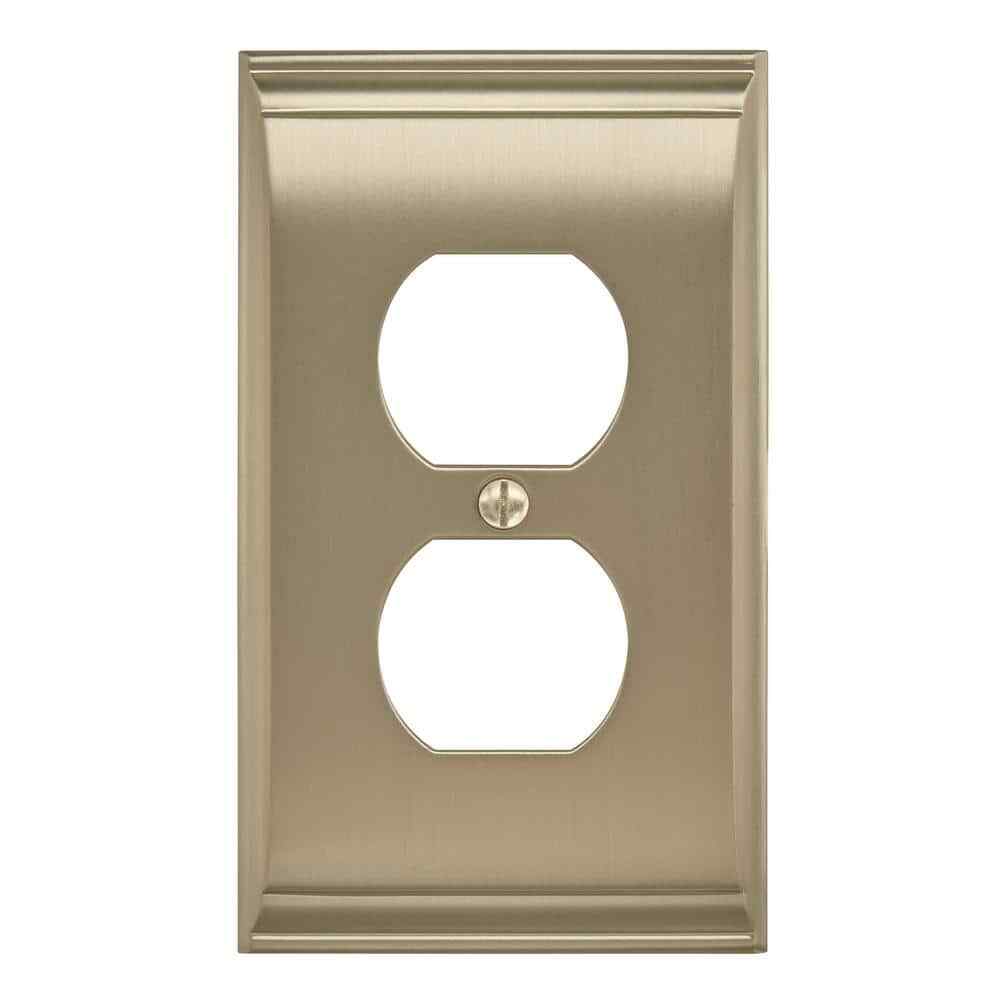 Amerock Gold 1-Gang Duplex Outlet Wall Plate (1-Pack)
