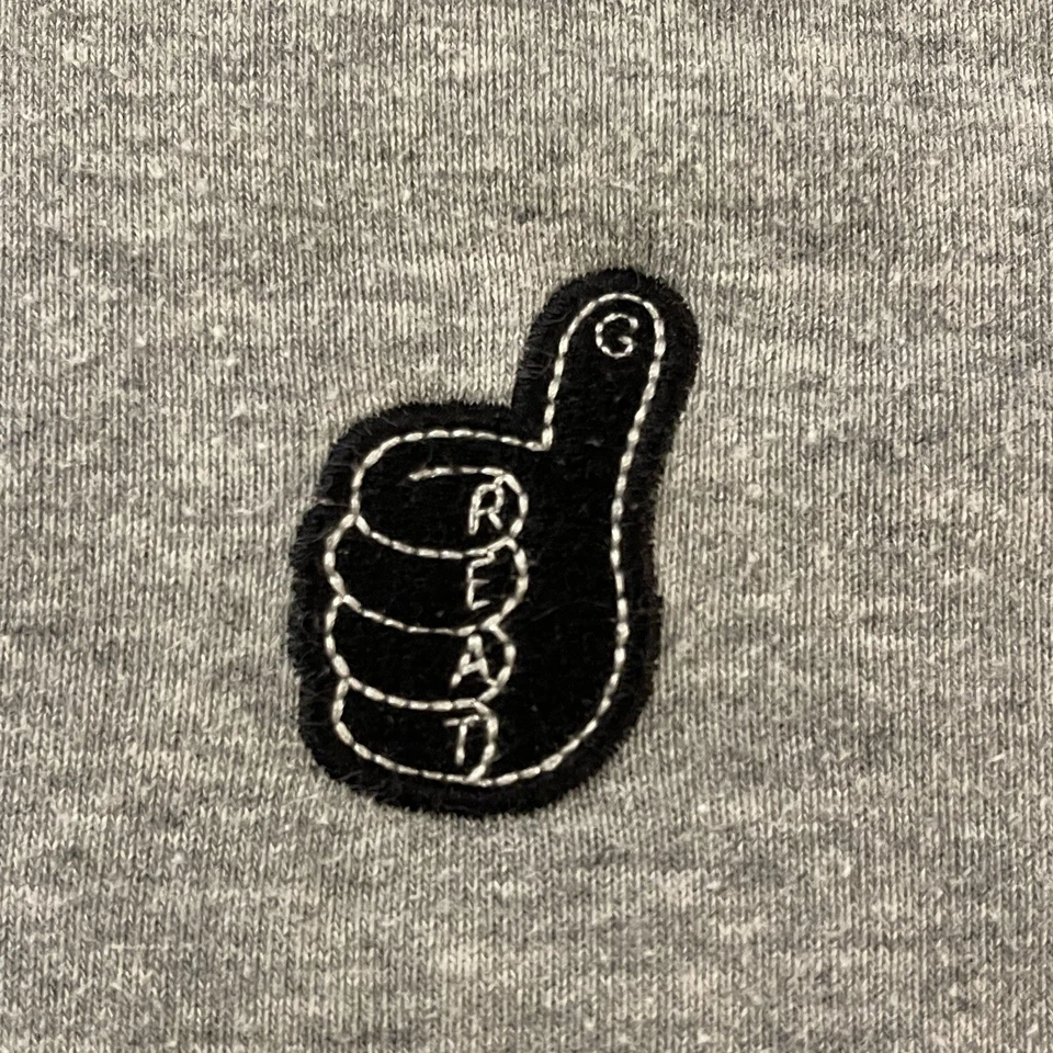 Uniqlo UT Sudadera con Capucha Pullover Suéter Talla XXS No Worries Club Pulgares para arriba Foto 3 de 4