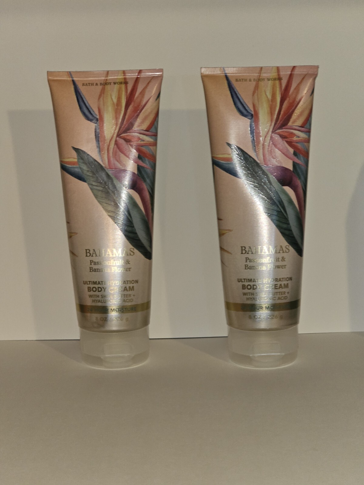Lot Of 2  Bahamas Passionfruit & Banana Flower Body Cream Bath & Body Works 8 oz