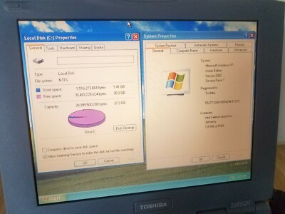 Toshiba Satellite 2595CDT 12.1” TFT(Intel Celeron @ 400MHz,128MB