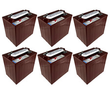  Set of 6 Trojan T-105 6V 225Ah Deep Cycle Battery - HydroLink Compatible