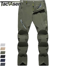Mens Hiking Long Pants Lightweight Quick Drying Casual Cargo Work Sport Trousers