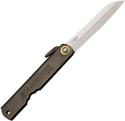 Higonokami Knives Black Stainless Folding Pocket Knife Steel Blade GO12BL