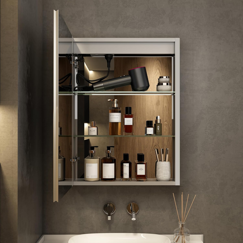 Medicine with LED Lights and Mirror, 24 X 36 Inch Surface or