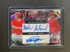 NOAH SCHANUEL/ WALBERT URENA LEAF VIVID COLORFUL COMBOS DUAL AUTO #5/9