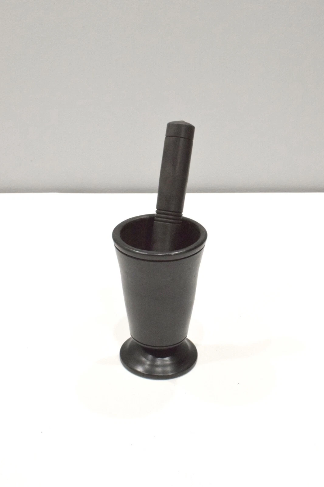 Mortar Pestle African Ebony Wood Spice Grinder Tanzania