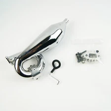 Steel Tuned Exhaust Pipe with CNC Clamp for HPI Rovan Baja 5B 5T King Motor