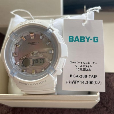 CASIO BABY-G BGA-280-7AJF Weiß Limitiert Analog Digital Damenuhr Casual