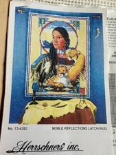 NOS VINTAGE HERRSCHNERS NOBLE REFLECTIONS LATCH KIT RUG KIT #13-4282