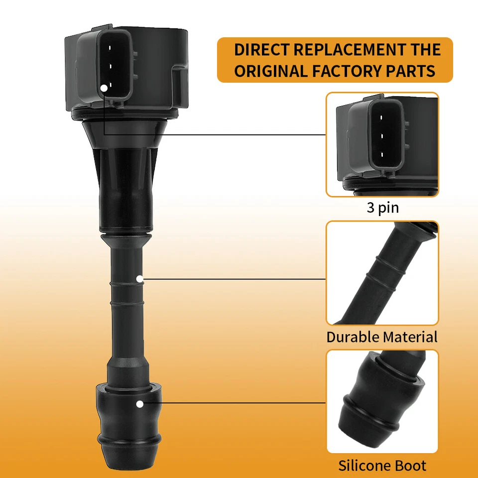 6 bobinas de encendido y bujías de iridio para 05-11 Nissan Frontier Pathfinder Xterra Foto 3 de 4