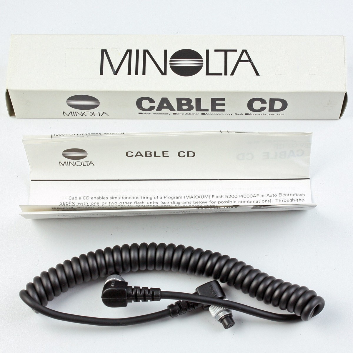 Minolta TTL Cable CD Male-To-Male Sync Cord For Multi-Flash 