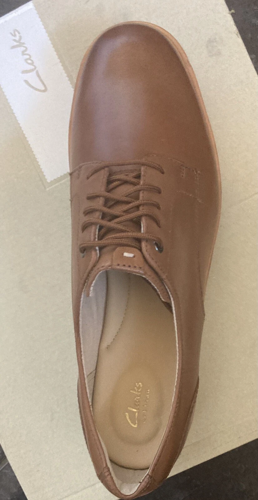 Clarks scarpa da donna Teadale Rhea stringata in pelle scura con lacci UK 5 D (EU) 38