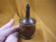  BOX-140 BURL BOX small Thuya Wood African carved carving boxes Morocco Exotic