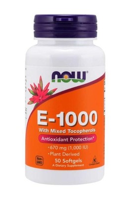 NOW FOODS VITAMIN E-1000 IE MIXED TOCOPHEROLS 50 SOFTGELS