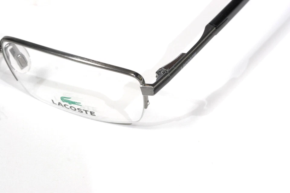New Lacoste Semi Rimless LA2024 Gun Metal Gray Eyeglasses 52[]18-140 Metal #D118 - Image 2 of 4