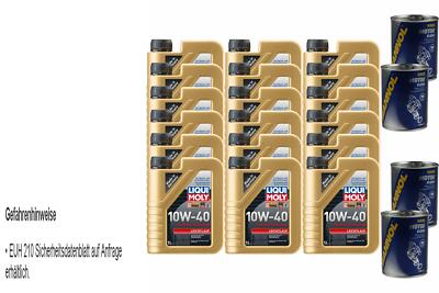 18L Motoröl Liqui Moly Leichtlauf 10W-40 4x MANNOL Motor Flush ADDITIV