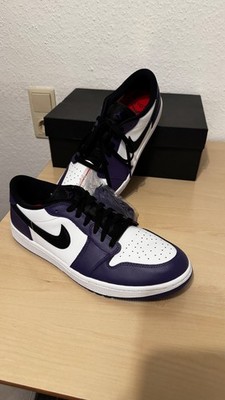 NEU: Nike Air Jordan 1 Retro Low Golf Court Purple Herren Sneaker Gr. 45
