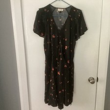 universal thread maxi dress xl womens wrap around with pockets Cottagecore