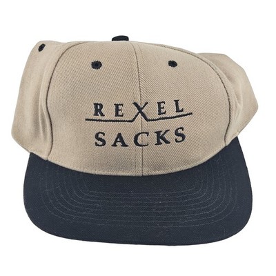 Vintage Rexel Sacks Siemens Nissun Strapback Hat Cap Tan Black Promo