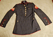 USMC MEN'S 38S DRESS COAT BLUE MC 2312 POLY WOOL BLUES UNIFORM TUNIC TOP MARINE
