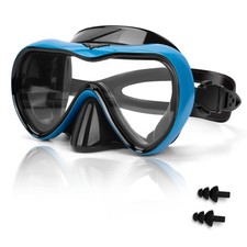 Swimming Goggles, Anti-Fog Dive Goggles with Nose Cover, Anti-Leak Silicone D...