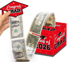2026 Graduation Money Box Red, Class of 2026 Cash Gift Box, Graduation Party Mon