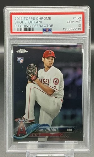 Shohei Ohtani 2018 Topps Chrome - Pitching - Refractor Angels PSA 10 Rookie (RC)