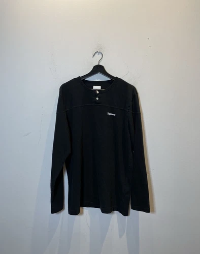 Pull col rond Supreme / noir thermique extra large