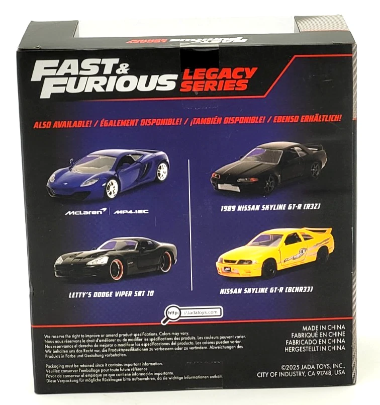 Dodge Viper SRT 10 2025 Jada Fast & Furious Legacy Series McLaren & Letty's Foto 2 de 4